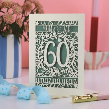 Personalised Papercut Flower Anniversary Card, 2 of 11