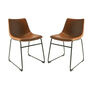 Dexter Tan Brown Set Of Two Dining Chairs, thumbnail 1 of 7