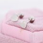 Heart Screwback Earrings In Sterling Silver, thumbnail 4 of 12