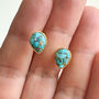 Sterling Silver And Turquoise Stud Earrings, thumbnail 4 of 11
