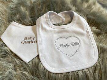 Personalised Embroidered Baby Bib, 7 of 7