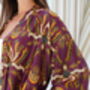 Burgundy Satin Kimono Robe, thumbnail 5 of 5