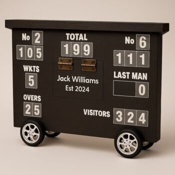 Personalised Cricket Scoreboard Desk Tidy, 6 of 7