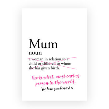 Personalised Mum Dictionary Print, 6 of 6