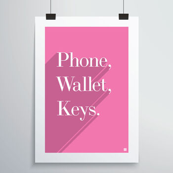 Phone, Wallet, Keys Print, 12 of 12