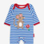 Organic Cotton Mouse And Mushroom Applique Sleepsuit, thumbnail 2 of 2