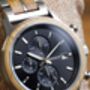 Oslo Engraved Wooden Watch With Stainless Steel For Men, thumbnail 6 of 8