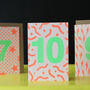 Colourful 10th Birthday Risograph Greeting Card, thumbnail 1 of 2