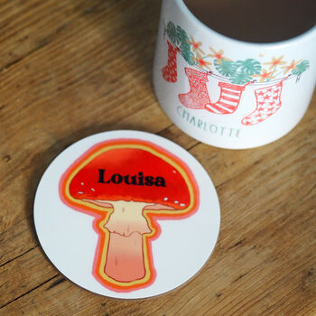 Personalised Mushroom Coaster, 3 of 4