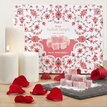 Rose Petal And Rose And Lemon Turkish Delight Gift Set, 5 of 6