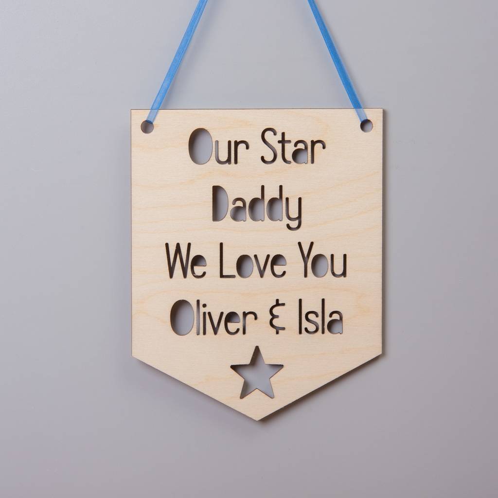 Personalised Wooden Hanging Plaque By British and Bespoke