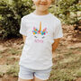 Personalised Unicorn Flower T Shirt, thumbnail 3 of 3