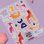 Eco Friendly Playful Dogs Party Bag Stickers – Kids Party Favours Plastic Free, thumbnail 1 of 8