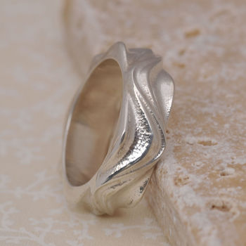 Silver Wave Design Ring, 2 of 4