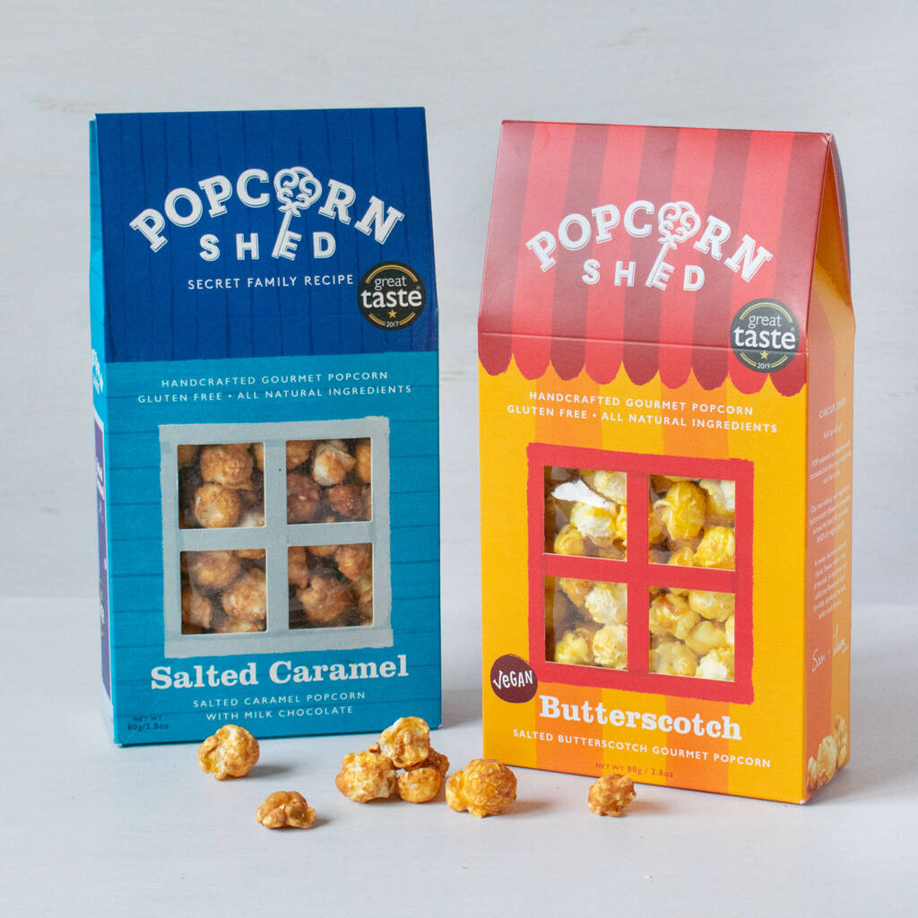 Caramel Gourmet Popcorn Duo Flavour Pack By Popcorn Shed