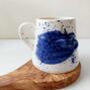 Handmade Ceramic Mug With Blue Speckles, thumbnail 3 of 5