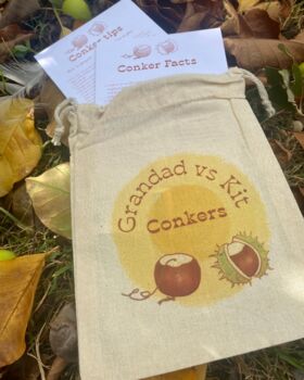 Grandad And Me Personalised Conker Game Set, 8 of 8