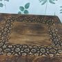 Farmhouse Moroccan Design Inspired Carved Side Table, thumbnail 5 of 7