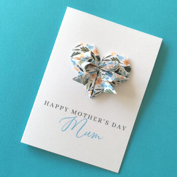 Personalised Mother's Day Floral Origami Heart Card, 2 of 10