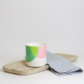 Dip Design Bone China Mug Lime And Grey, 8 of 10