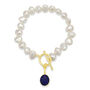 Clara Freshwater Pearl Bracelet With Lapis Lazuli, thumbnail 1 of 3