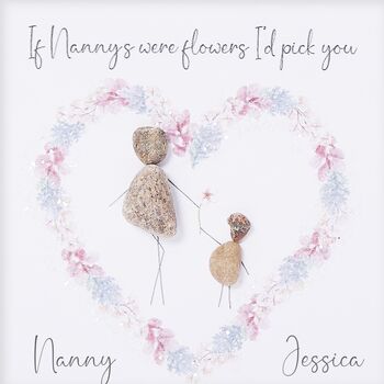 Personalised Nanny Glitter Pebble Picture, 3 of 3