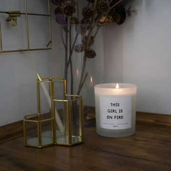 White Frosted Glass Empowering Candle, 2 of 6