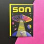 Son! Happy Cosmic Birthday Sci Fi Blank Card, thumbnail 1 of 2