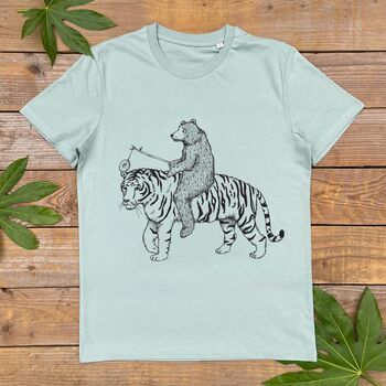 Bear And Tiger Men's T Shirt, 4 of 4