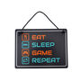 'Eat, Sleep, Game, Repeat' Hanging Door Sign, thumbnail 2 of 3