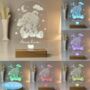 Personalised Tiny Tatty Teddy Wooden Based LED Light, thumbnail 4 of 4