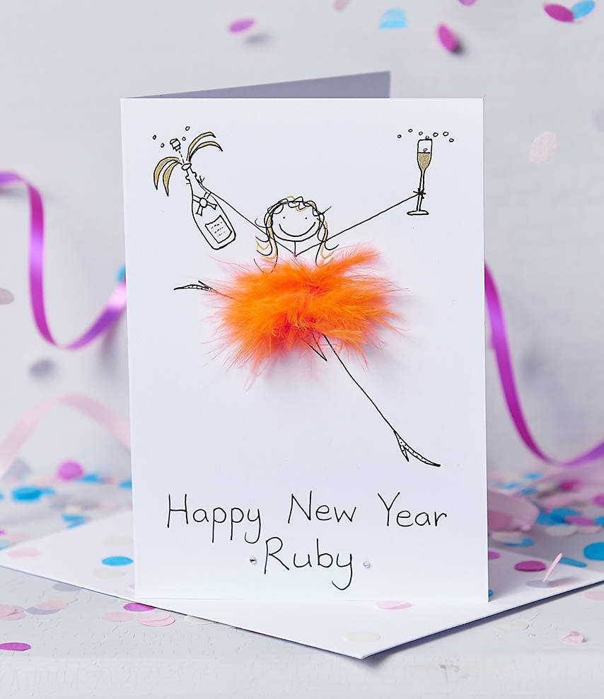 Handmade Personalised 3D Happy New Year Card, 1 of 3