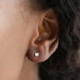 Sterling Silver Diamante Heart Stud Earrings, thumbnail 1 of 3