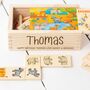 Personalised Safari Wooden Domino Toy Set, thumbnail 1 of 3