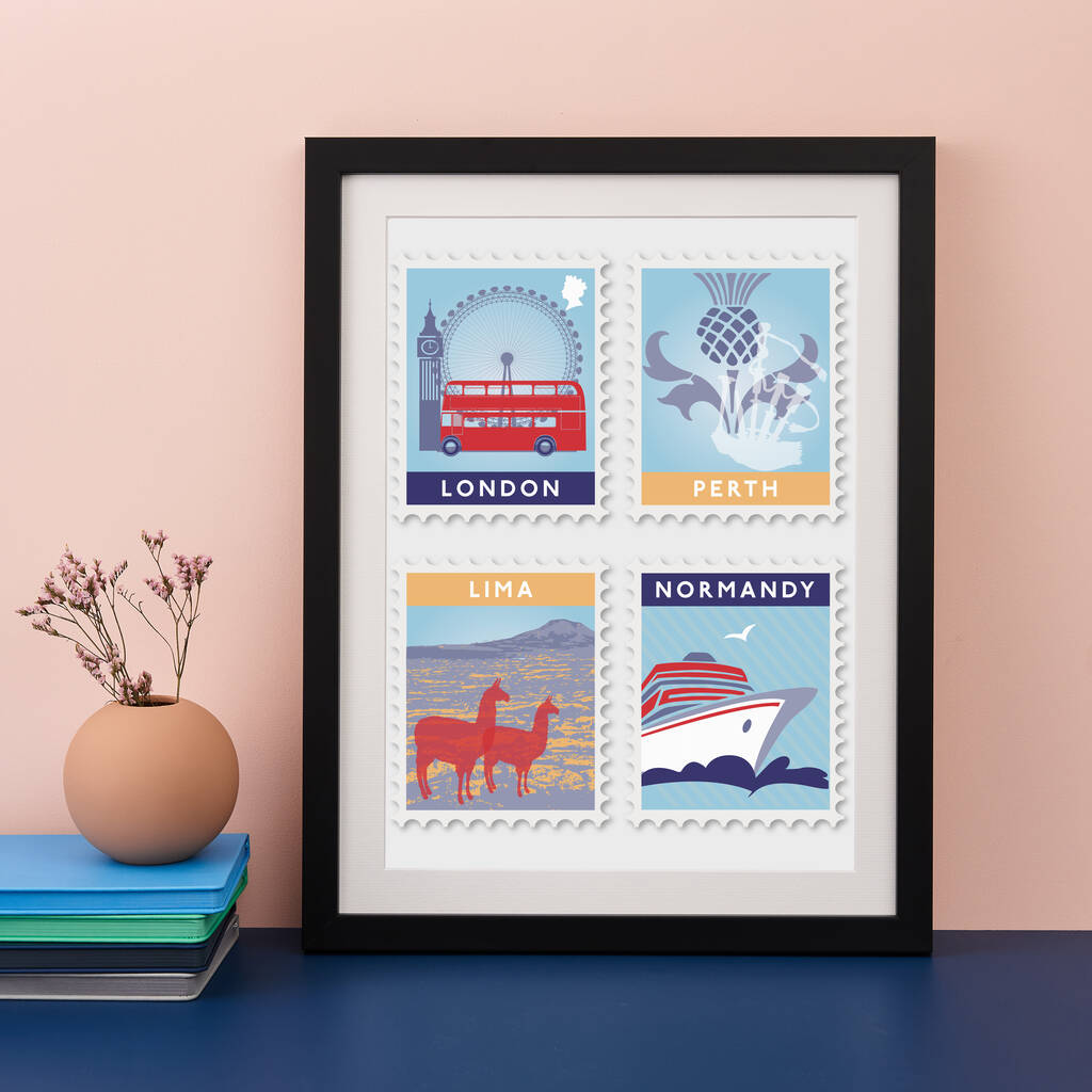 Favourite Destinations Stamp Art Print, 1 of 12