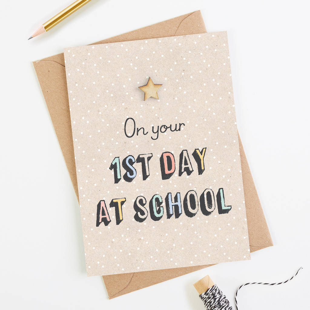 1st Day At School Card By LOOM Weddings | notonthehighstreet.com