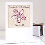 Personalised Flower 21st Birthday Card For Her, thumbnail 1 of 11