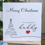 Father Christmas Card, 3D Wooden Heart, thumbnail 3 of 4