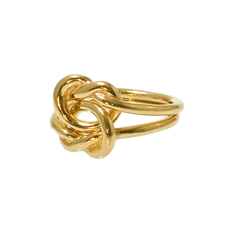 gold love knot ring by loel & co. | notonthehighstreet.com