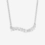 Nami 925 Sterling Silver Plated Cz Stone Wave Necklace, thumbnail 1 of 6