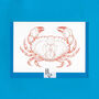 Hand Drawn Crab Illustrated Blank Greeting Card, thumbnail 4 of 10
