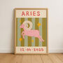 Horoscope Kids Personalised Birthday Art Print, thumbnail 3 of 12