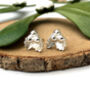 Sterling Silver Small Holly Earrings, thumbnail 10 of 11