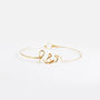 'You And Me' Initials 14k Rose Gold Filled Bangle, thumbnail 5 of 8