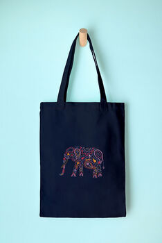 Elephant Tote Bag Embroidery Kit, 4 of 5