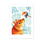Tiger And Toucan A4 Recycled Art Print, thumbnail 3 of 4