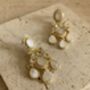 White Gold Plated Mother Of Pearl Earrings, thumbnail 3 of 5