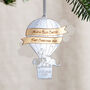 Metallic Hot Air Balloon First Christmas Decoration, thumbnail 1 of 2