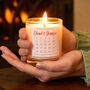 Christmas Advent Calendar Couples Personalised Candle, thumbnail 1 of 9