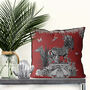 Tropical Zebra Cushion In Red, thumbnail 5 of 7